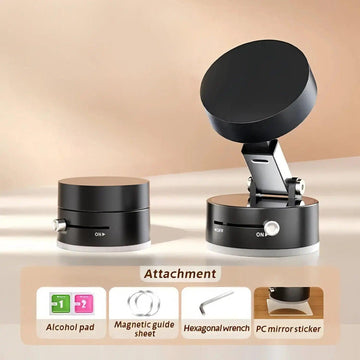 360 Vacuum Strong Magnetic Phone Holder Suction Cup Car Stand Foldable Car Mount - AllOnMarket